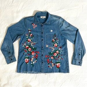 Madewell Embroidered Denim Shirt